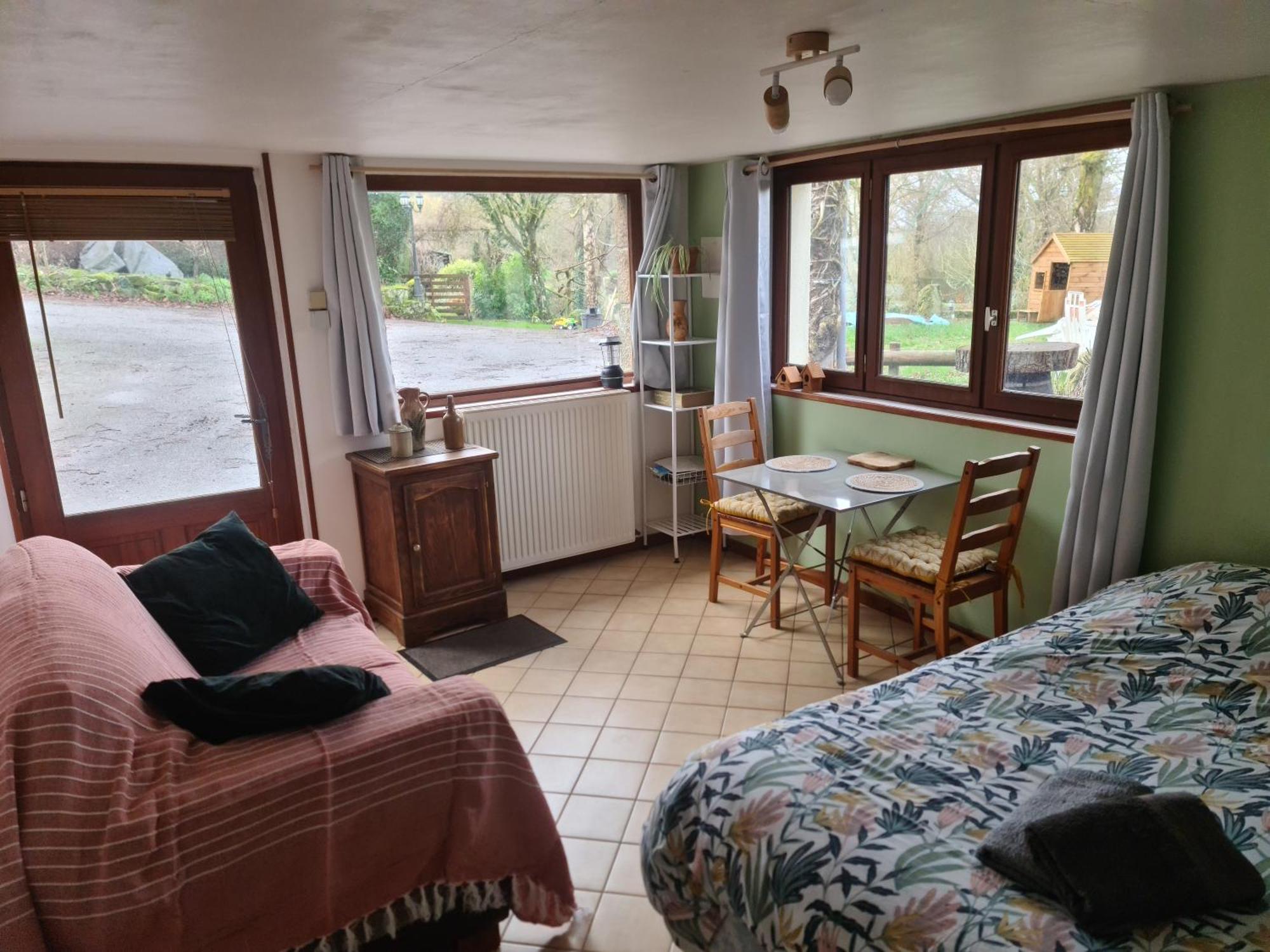 Chambre A La Ferme, Les Vergers Du Muscardin Breel Bagian luar foto