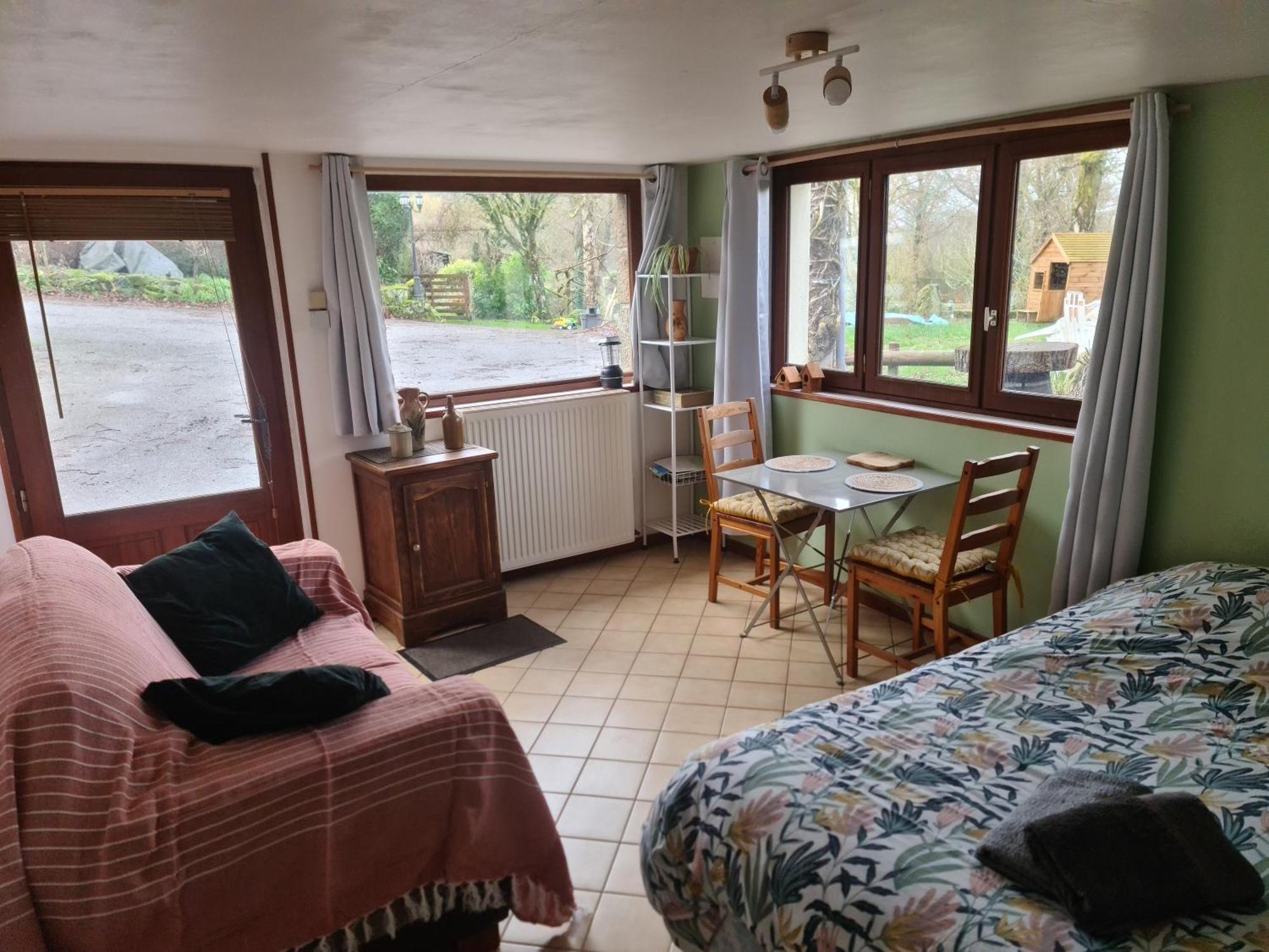Chambre A La Ferme, Les Vergers Du Muscardin Breel Bagian luar foto
